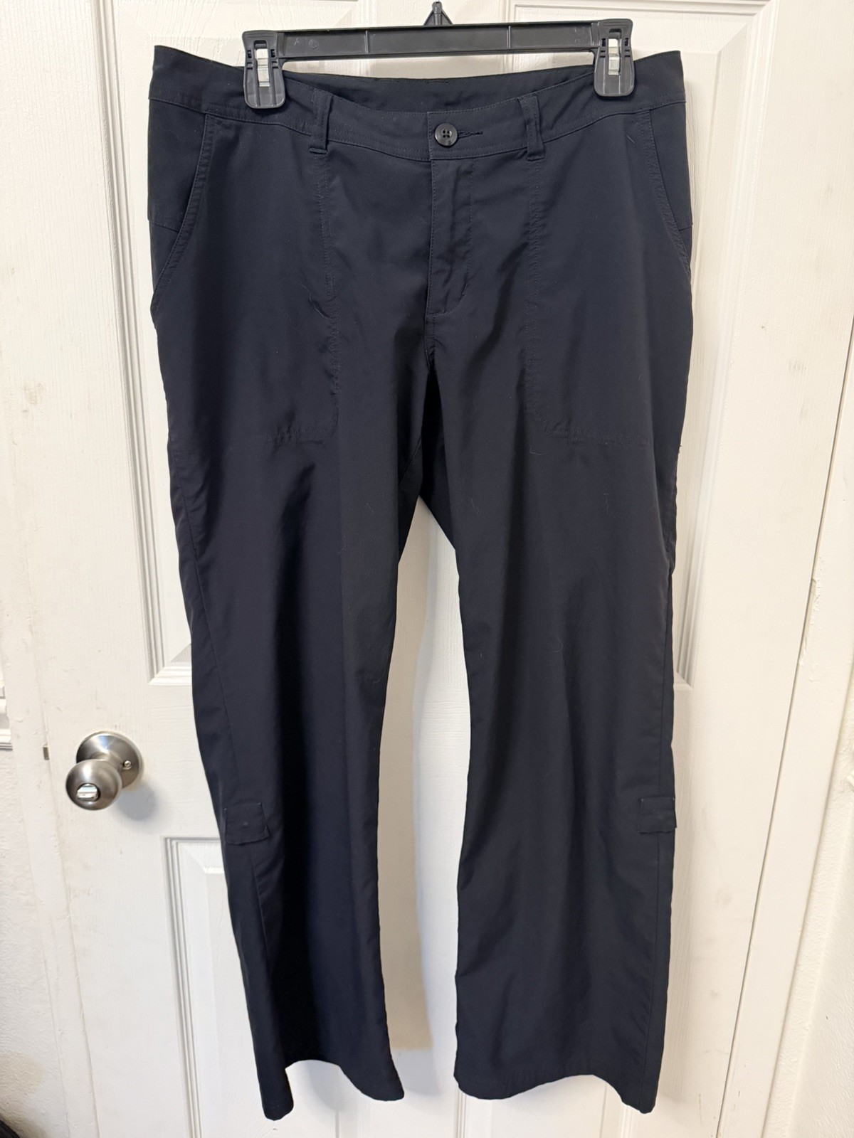 Patagonia Inter Continental Pants Womens 8 Black Straight Roll Up Hiking