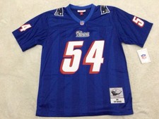 Camiseta deportiva azul New England Patriots Reebok Teddy Bruschi número 54 rara