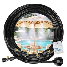Misters for Outside Patio Water Misting System with 22M Misting Hose & 25 75FT