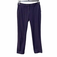 Tory Burch Womens Size Dress Pants Blue Wool Blend Low Rise
