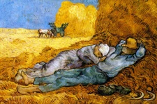 Vincent van Gogh The Siesta or Noon Rest from Work Painting Poster 18x12