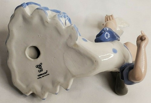 Torralba Spain Figurine Girl Laying Down Holding Dove Handmade Porcelain 5.5" - Picture 9 of 9