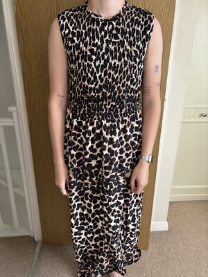 WHISTLES ANIMAL PRINT SLEEVELESS MAXI DRESS SIZE 16
