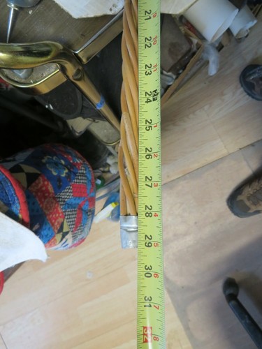 Vintage Bamboo Wicker Rattan Rug Beater 29" Long by 9" Wide MCM Tiki - 第 5/6 張圖片