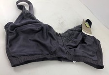 AMOENA Nancy 44024 Grey Lace Wire Free Mastectomy Full Coverage Bra US 36D NWT