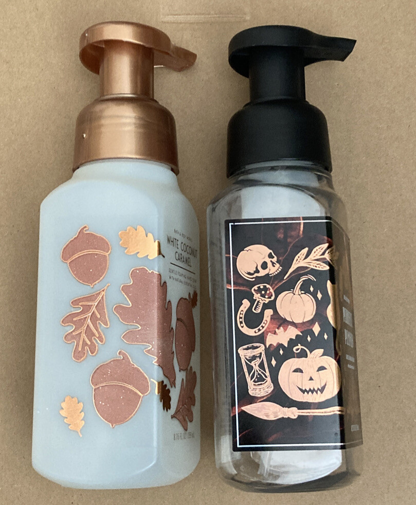 3 EMPTY Bath & Body Works Foaming Soap Dispensers Fall / Halloween