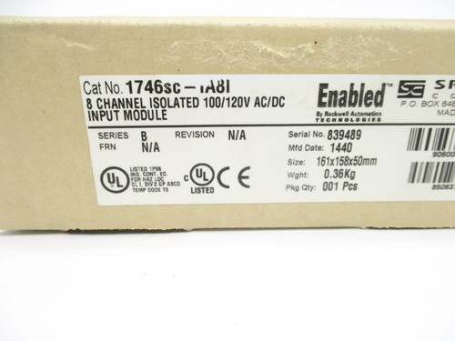 SPECTRUM 1746SC-IA8I SER. B 100/120VAC/DC NSFS - Picture 5 of 8