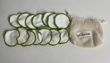 Bamboo Nursing Pads (14 Pack) + Laundry Bag & Travel Storage Bag 3 inches across