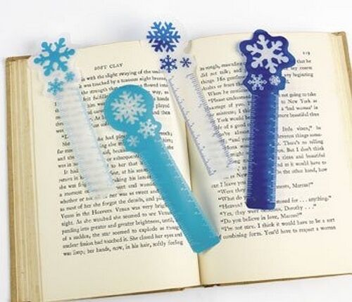 Pack de 12 - Marcador de Regla de Copo de Nieve de Plástico - Rellenos Congelados Navideños - Imagen 1 de 1