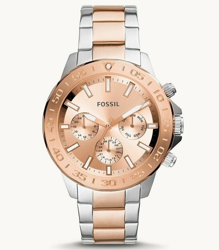 NEW AUTHENTIC FOSSIL BANNON SILVER ROSE 