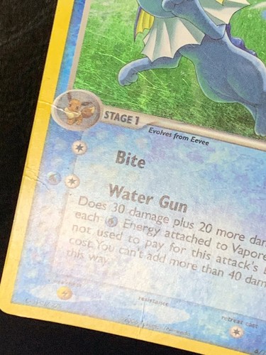 Vaporeon 6/17 Holo Promo POP Serie 3 Pokemon - Imagen 4 de 6