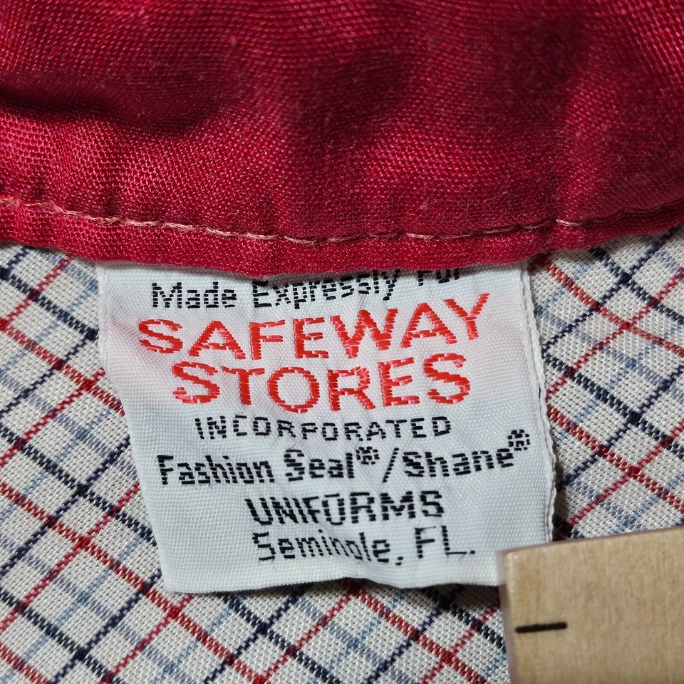 1980s Safeway Uniform By Fashion Seal Shane ButtonUp Thin Striped