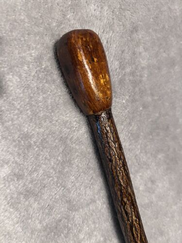 Antique 1900s Wooden Walking Stick Cane