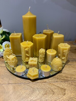 100 % natürliche handgefertigte Bienenwachskerzen | Made in England