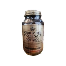 Solgar Chromium Picolinate 500 mcg 120 Vegetable Capsules NEW! EXP 08/24