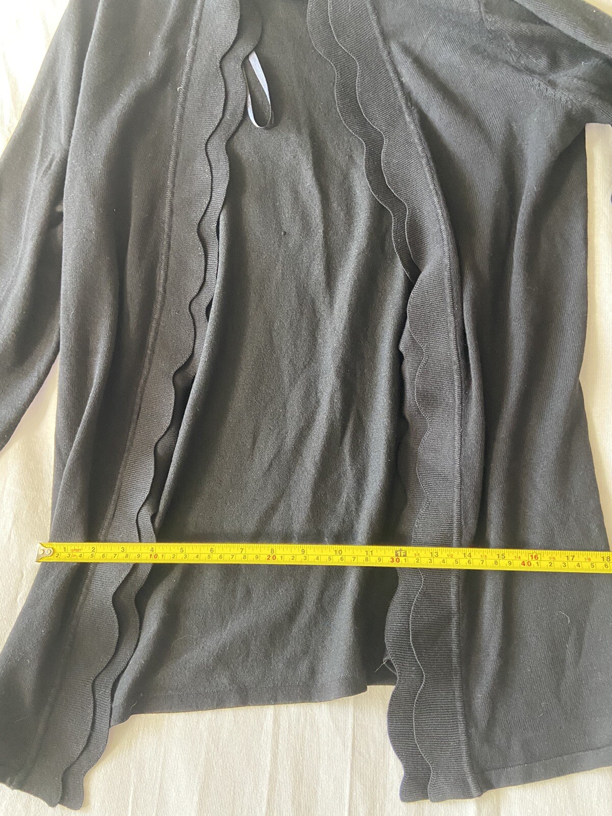 Womens CABLE and GAUGE Black Long Duster Cardigan Swe… Gem