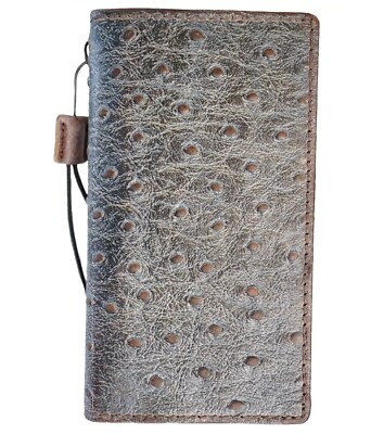 Genuine Leather case fo Google Pixel 9 6A 7 8 Pro 9 5A 7A 8A Wallet Book Ostrich