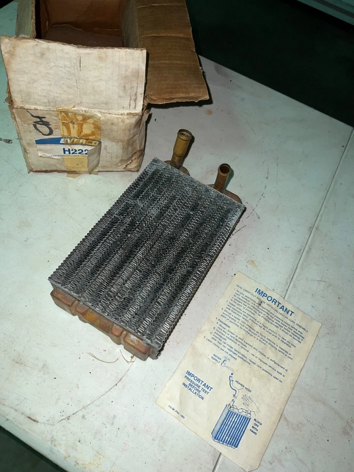 Everco 1964-1966 Pontiac GTO HVAC Heater Core w/AC Brass Copper Core H2223 - Image 2 of 4