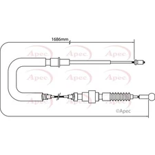 Apec Brake Cable CAB1011 - 3-year / 36,000-mile manufacturers guarantee