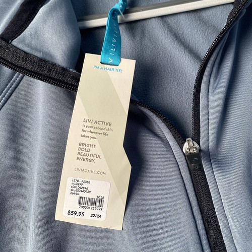 Plus Size Women's 22/24 Jacket Livi Active Zip Up Activewear Jacket Lightweight - Picture 3 of 8