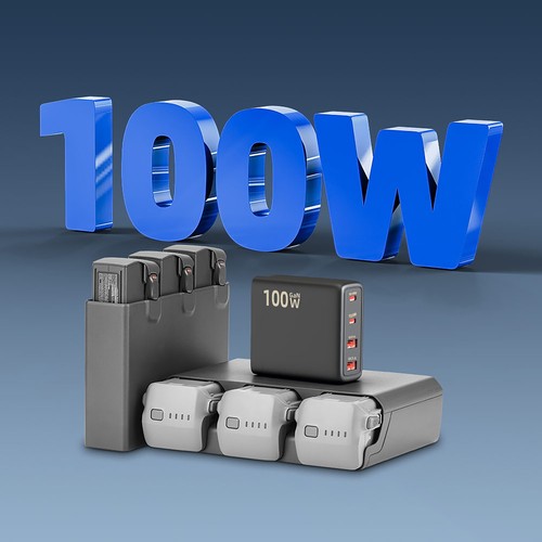 4-Ports 100W Fast Charging Adapter PD+QC3.0 For DJI Drone / Camera / Cell Phone - Photo 13 sur 20