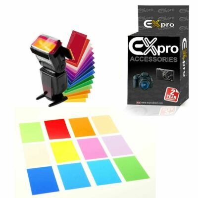 Ex-Pro 12 Color Balance Effekt Gel Filter Blitz Diffusor Kit für Speedlite Sony