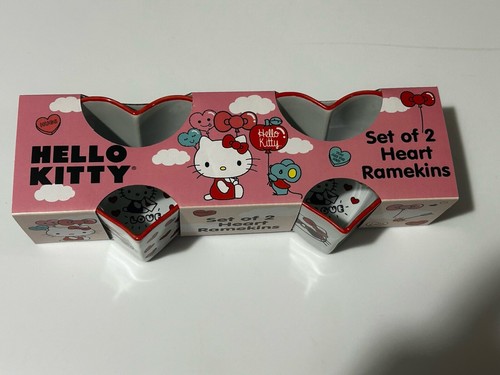 Hello Kitty Ramekins Valentine's day, Love Theme, NEW! Set Of 2 Heart Shape