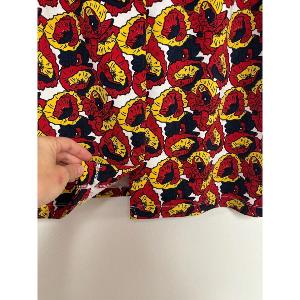 Monroe & Main skirt pencil multicolor floral bright pull on size 16 - Imagem 4 de 4