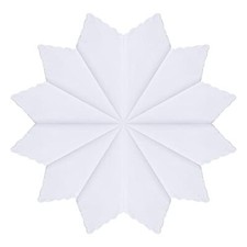 GB Women's 100 White Cotton Handkerchiefs with Wavy Edge for Embroidery and ...