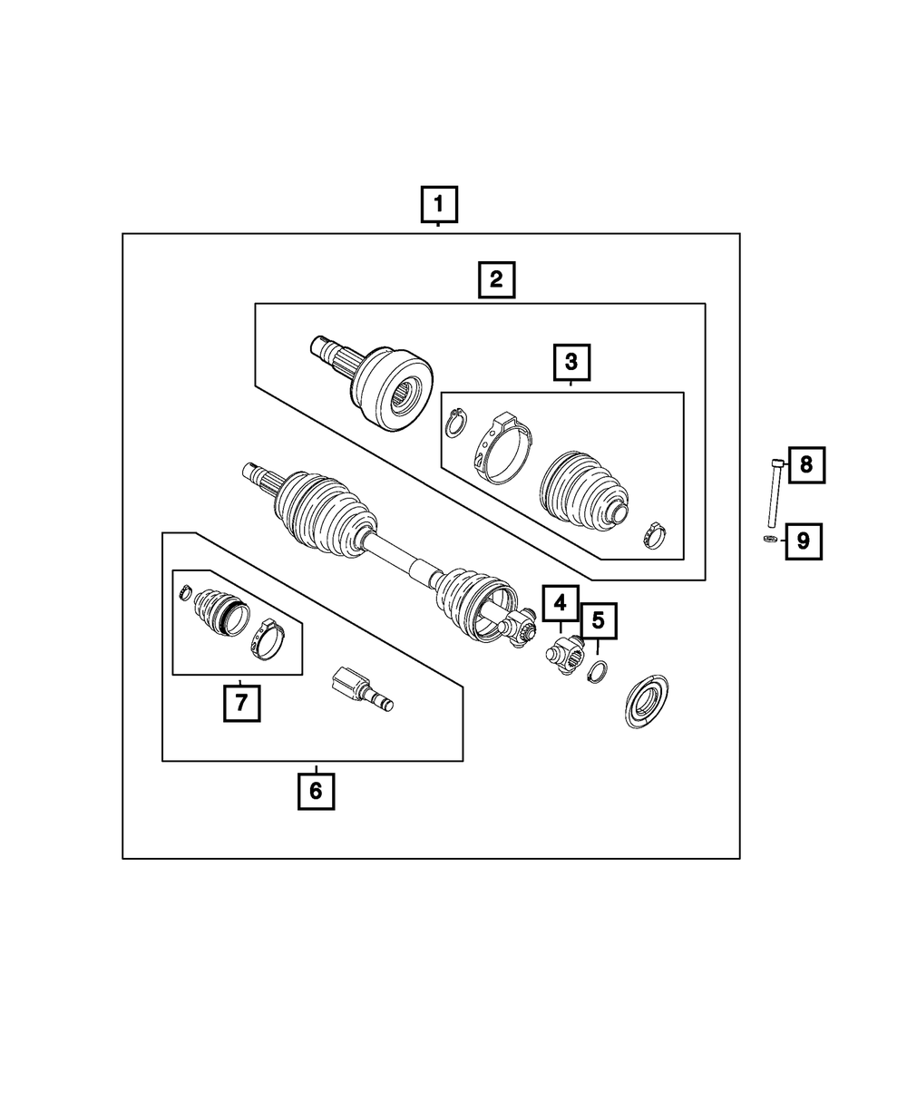 Axle Boot Kit Mopar 68463284AA for sale online | eBay