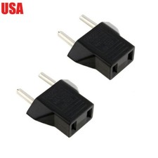 Plug Adapter US, USA, CANADA to EU Europe 110V to 220V Travel Adapters - 2 pcs