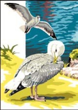 Canvas Antique The Gulls 32x50cm