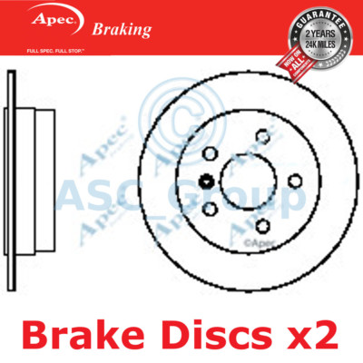 2x Apec BRAKING 258mm Solid OE Qualität Ersatzteil Bremsscheiben (Paar) DSK2300