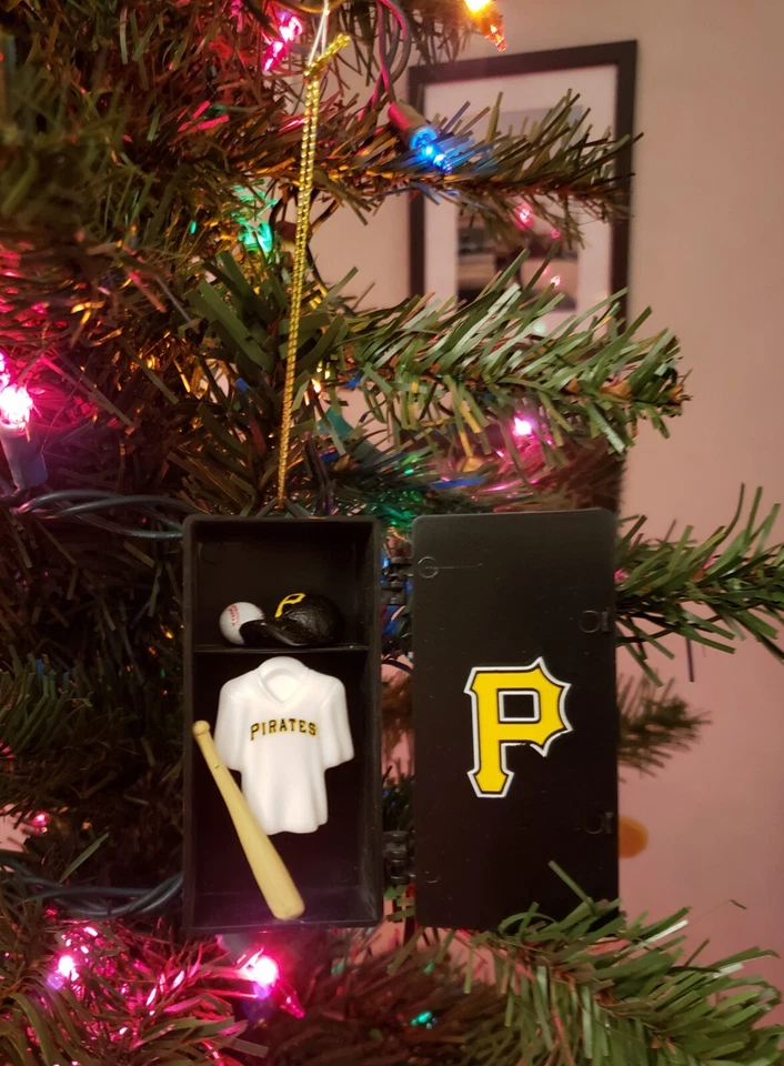 Pittsburgh Pirates Baseball Team Locker Room Christmas Ornament Black & Gold MLB - Image 3 of 4