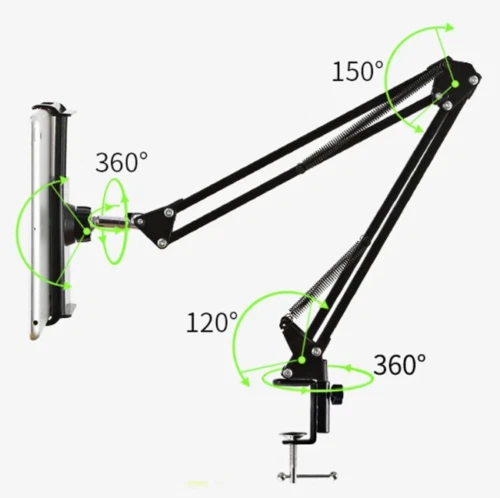 SUPPORTO ASTA PER TELEFONO SOSTEGNO UNIVERSALE REGOLABILE SERIE TV CASA UFFICIO - Immagine 2 di 4
