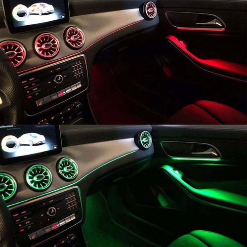 For Mercedes-Benz CLA W117 12 Colors Air Vent Ambient Light Atmosphere Lamp Trim - Afbeelding 11 van 15