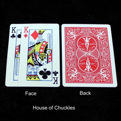 King of Clubs / King of Diamonds - Overlapping - Red Bicycle Gaff Playing Card