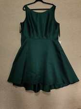 ALFRED SUNG Dress Size 22 Green High / Low Bridesmaids Prom Formal 