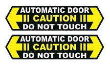 4 Pcs Caution Automatic Door Sticker Do Not Touch Sticker for Car Van SUV