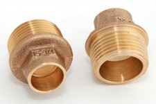 Kupfer-L&ouml;tfitting &Uuml;bergangsnippel 4243g mit AG, aus Rotguss, verschiedene Gr&ouml;...