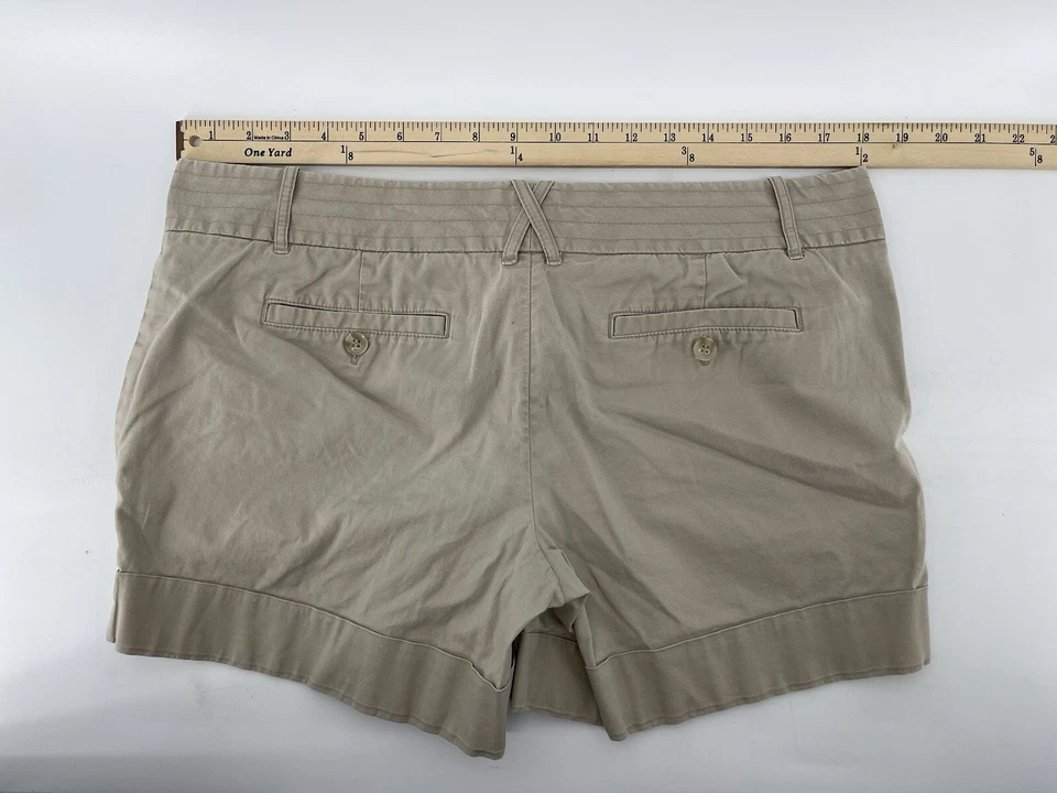 The Limited Chino Shorts Elástico Feminino Tamanho 12 Cintura Média Bege Bronzeado 36” Cintura - Imagem 3 de 4