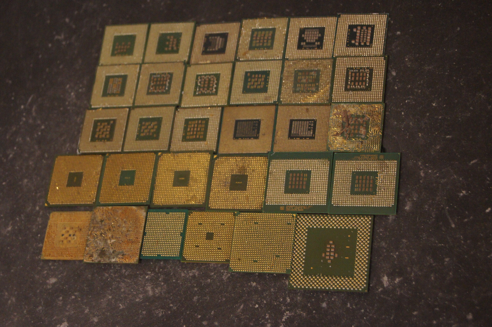 Lot of 30 CPU Gold pins Scrap PRECIOUS METAL Recovery refining CPUS