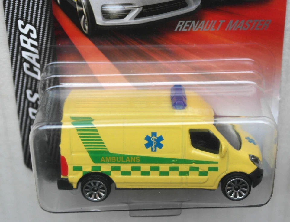 Majorette Renault Master gelb AMBULANS Neu/OVP Rettungswagen Schweden Ambulance - Bild 2 von 4