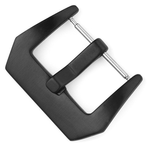 18/20/22/24/26mm For PAM Polished Brushed PVD Steel Watch Buckle Black Silver - Picture 8 of 15