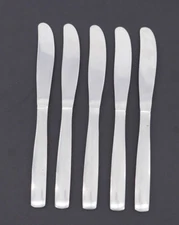 5 Pc MCM GENSE SWEDEN FACETTE 18-8 STAiNLESS 8" BUTTER TABLE KNiFE LOT