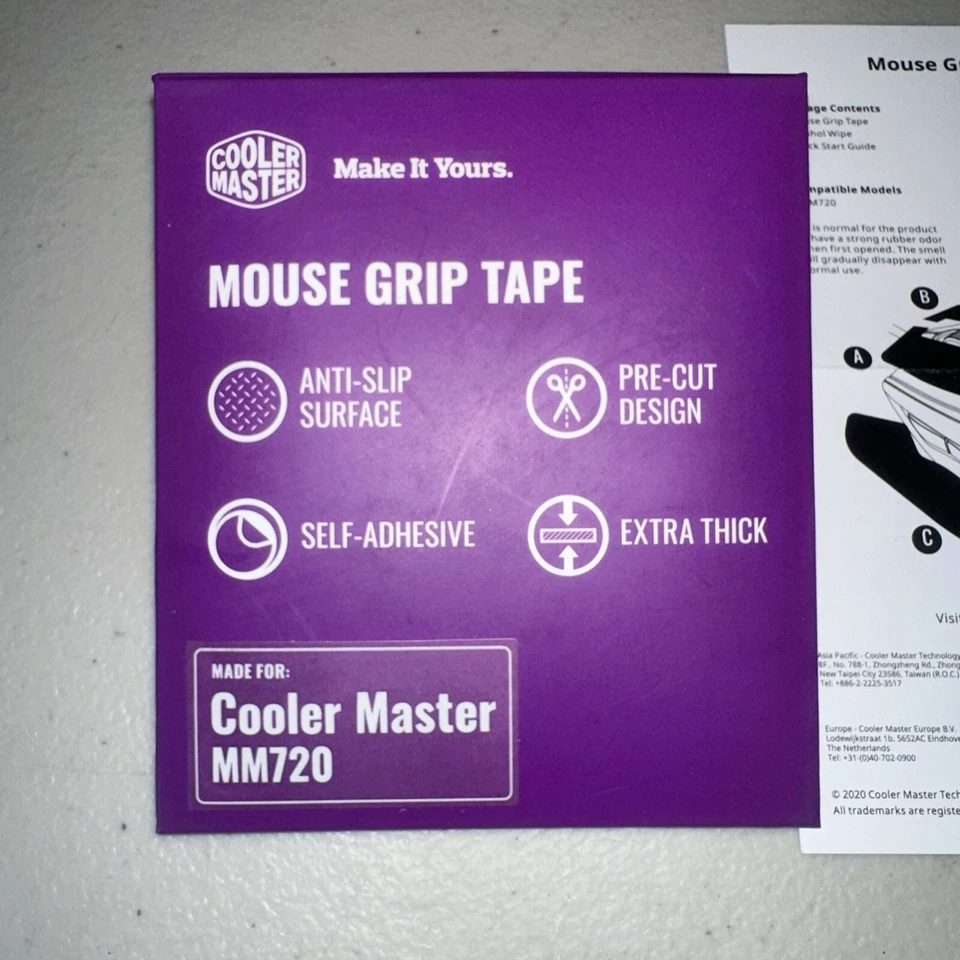 Cooler Master Mouse Grip Tape for Cooler Master MM720 , Anti Slip Surface/  New - Image 4 of 4