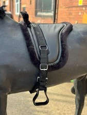 EQUIPRIDE BAREBACK RIDING PAD PONY SADDLE WITH GIRTH IN FULL TO SHETLAND BLACK
