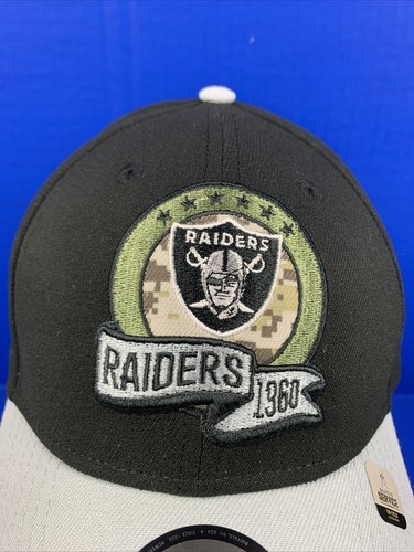 NWT New Era 39Thirty NFL Las Vegas Raiders Salute To Service Fitted Hat Size M/L - Picture 2 of 12