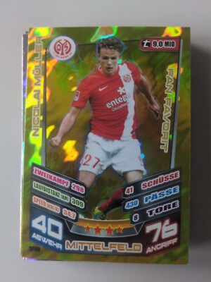 Match Attax Extra 13/14 - 548 - Nicolai Müller FSV Mainz 05 Fan Favorit