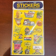 Vintage 1983 BILL Celebrity Stickers Sealed Mark I Name Stickers S521 USA Made